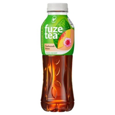 Üdítőital, szénsavmentes, 0,5 l, FUZETEA, barack-rózsa
