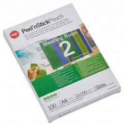 Meleglamináló fólia, 100 mikron, A4, fényes, öntapadó, GBC